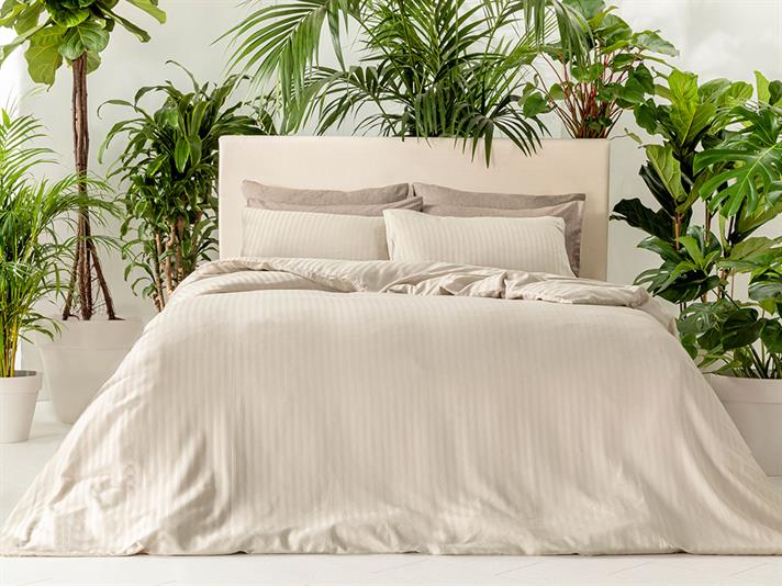 Lenjerie de pat completa, King Size, Crystal, bumbac-viscoza, 240x220 cm/180x200 cm/50x70 cm, gri