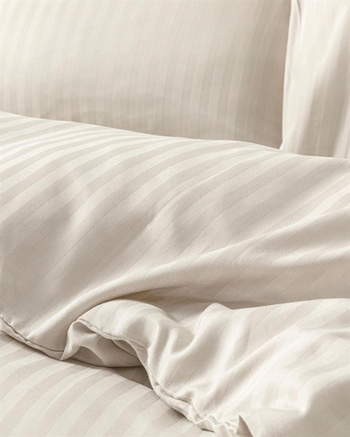 cristal Twill Mătăsos Double Set Lenjerie De Pat 200x220 cm Culoarea Pietrei