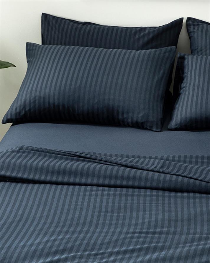 cristal Twill Mătăsos Double Set Lenjerie De Pat 200x220 cm Albastrul Nopții
