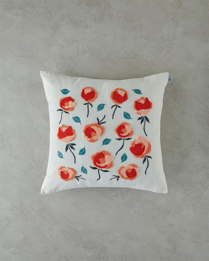 Broderie Punch Pernuță Umplută 45 x 45 cm Natural