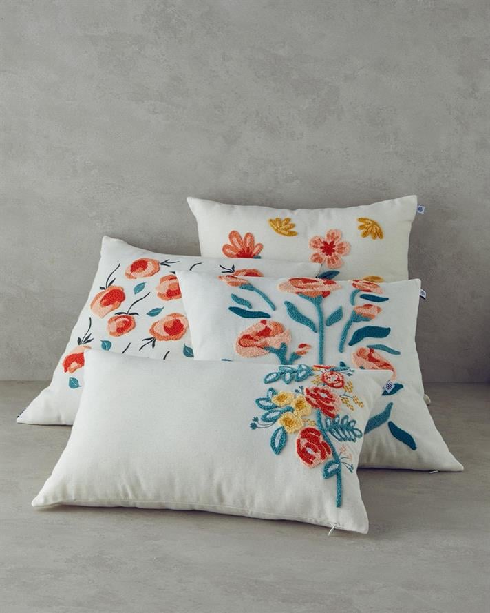 Broderie Punch Pernuță Umplută 45 x 45 cm Natural