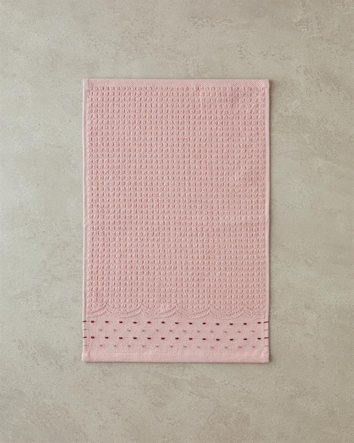 Cu Bumbac Bordurat Prosop De Mâini 30x45 cm Roz
