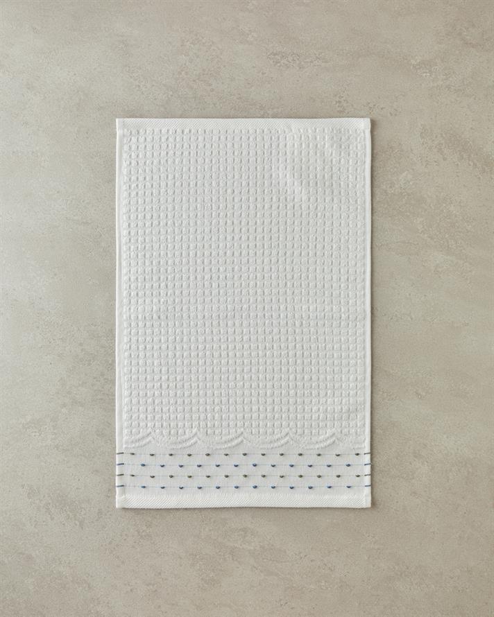 Cu Bumbac Bordurat Prosop De Mâini 30x45 cm Ecru