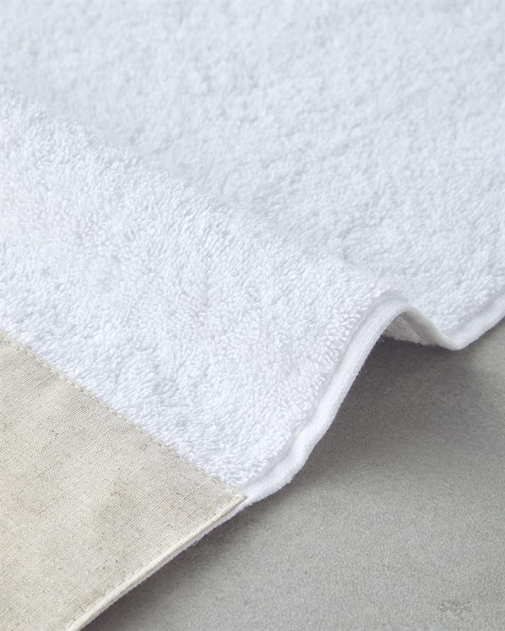 Flower Bud Cu Bumbac Brodat Prosop De Mâini 30x50 cm Alb