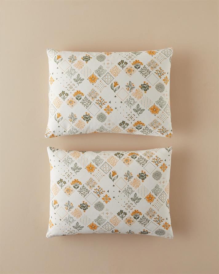 Set 2 fete de perna, Vintage Argyle, bumbac, 50x70 cm, verde-galben