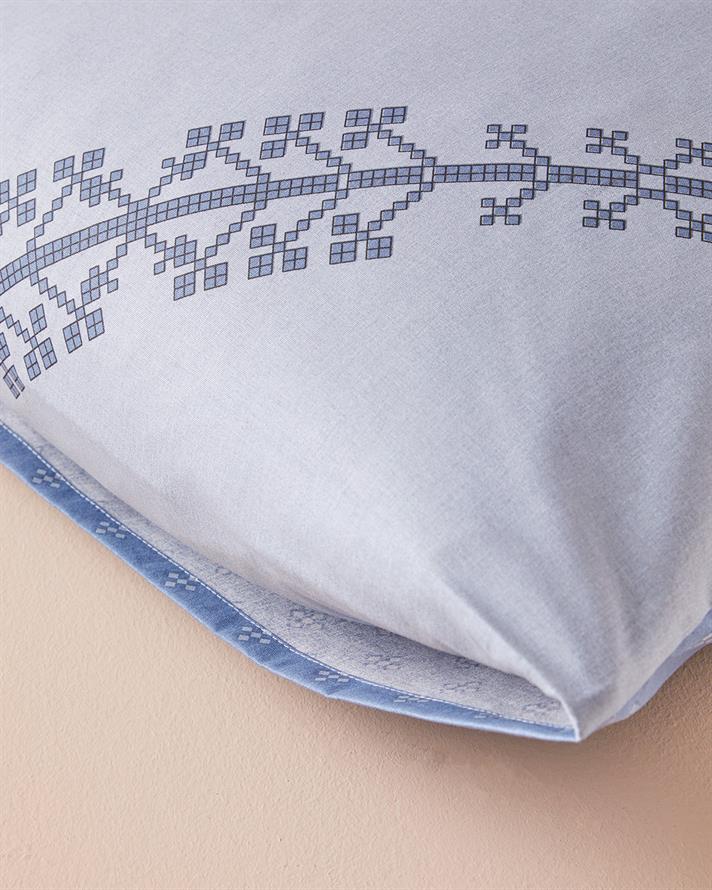 Set 2 fete de perna, Etamine Line, bumbac, 50x70 cm, bleu