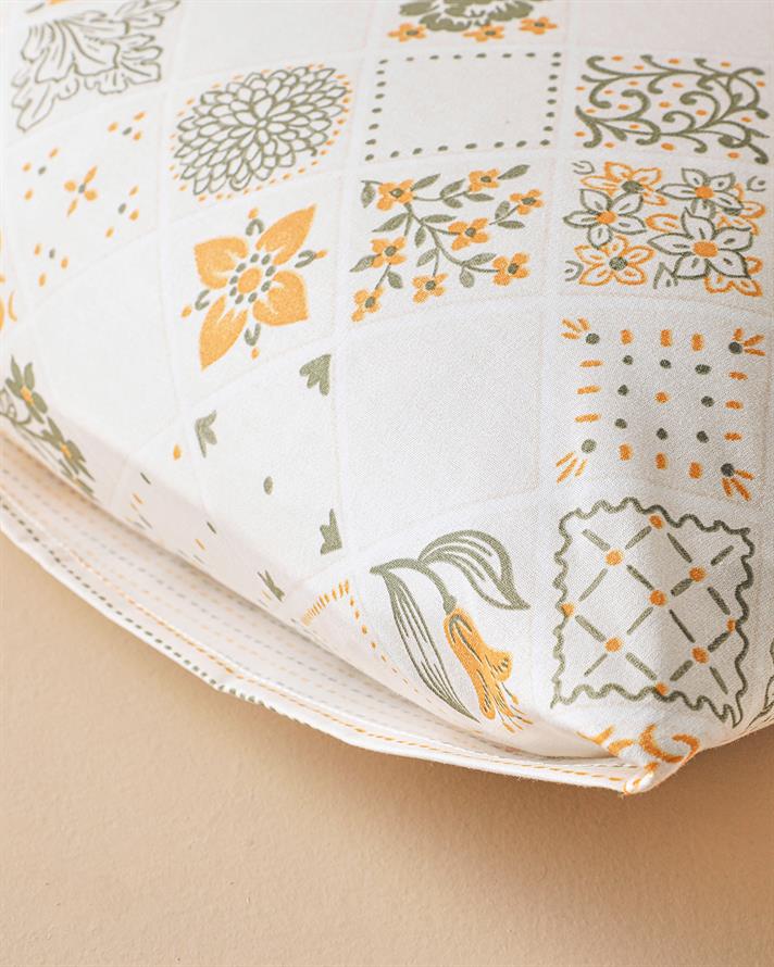 Set 2 fete de perna, Vintage Argyle, bumbac, 50x70 cm, verde-galben