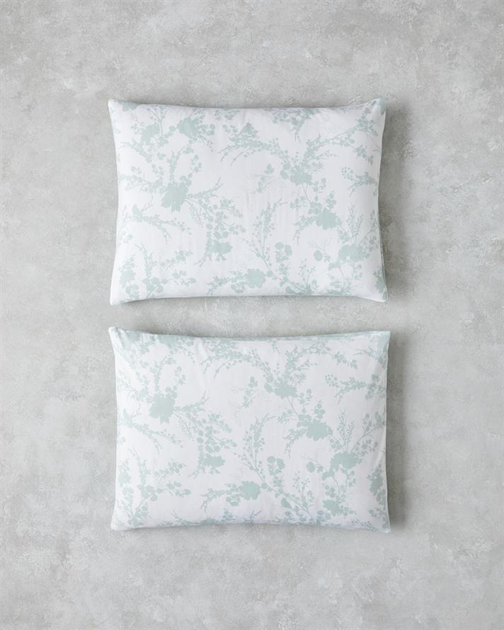 Petit Check Cu Bumbac Cu 2 Piese Față De Pernă 50x70 cm Verde - Albastru