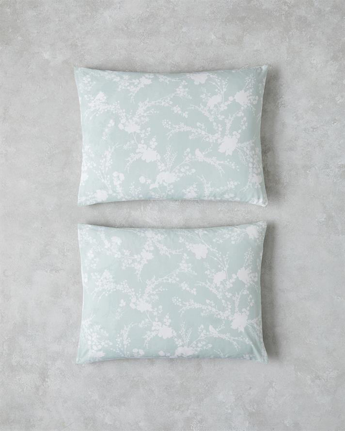 Petit Check Cu Bumbac Cu 2 Piese Față De Pernă 50x70 cm Verde - Albastru