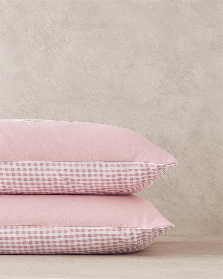 Set 2 fete de perna, Retro Flower, bumbac, 50x70 cm, roz