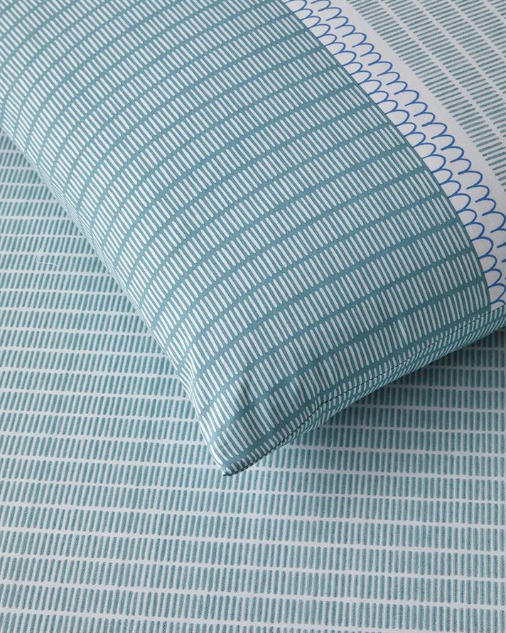 Linear Harmony Cu Bumbac Double Set Lenjerie De Pat 200x220 cm Verde