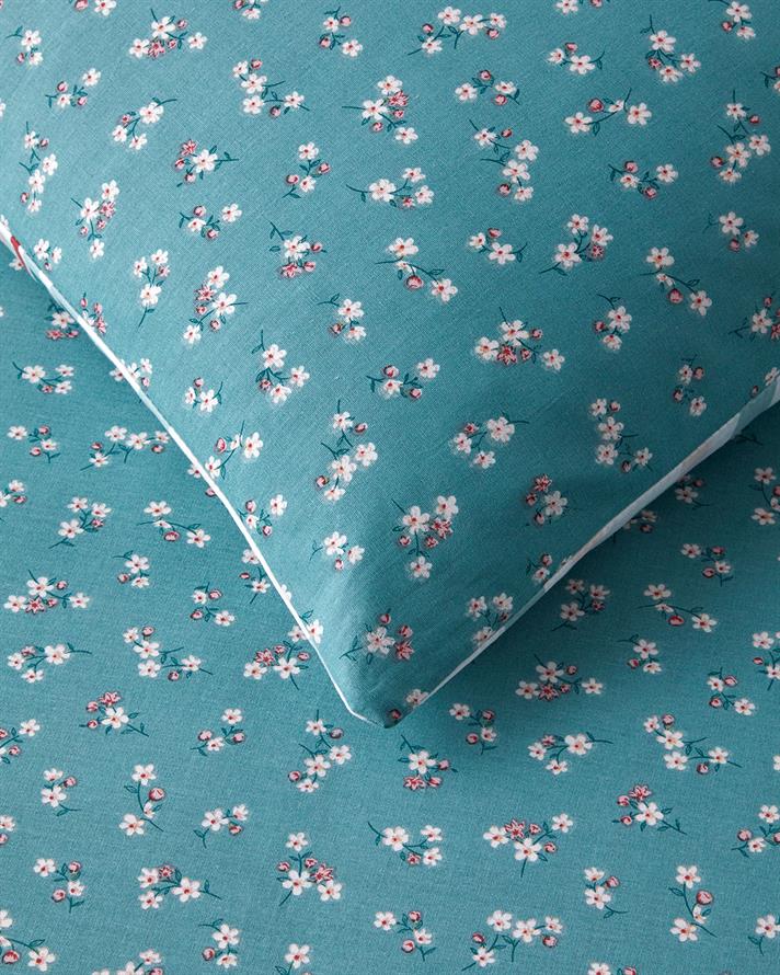 Wildflower Dream Cu Bumbac Double Set Lenjerie De Pat 200x220 cm Verde