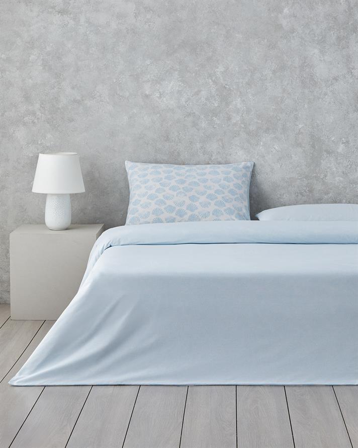 Cu Bumbac Double Set Lenjerie De Pat 200x220 cm Albastru