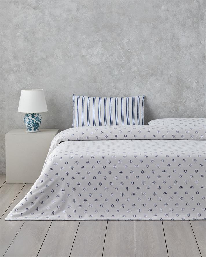 Cu Bumbac Double Set Lenjerie De Pat 200x220 cm Albastru