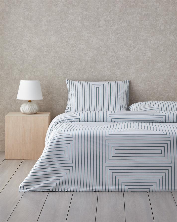 Endless Journey Cu Bumbac Double Set Lenjerie De Pat 200x220 cm Seledon Închis