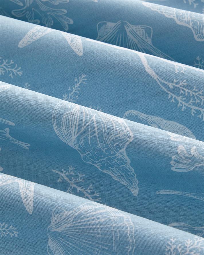 Ocean Flora Cu Bumbac Double Set Lenjerie De Pat 200x220 cm Albastru