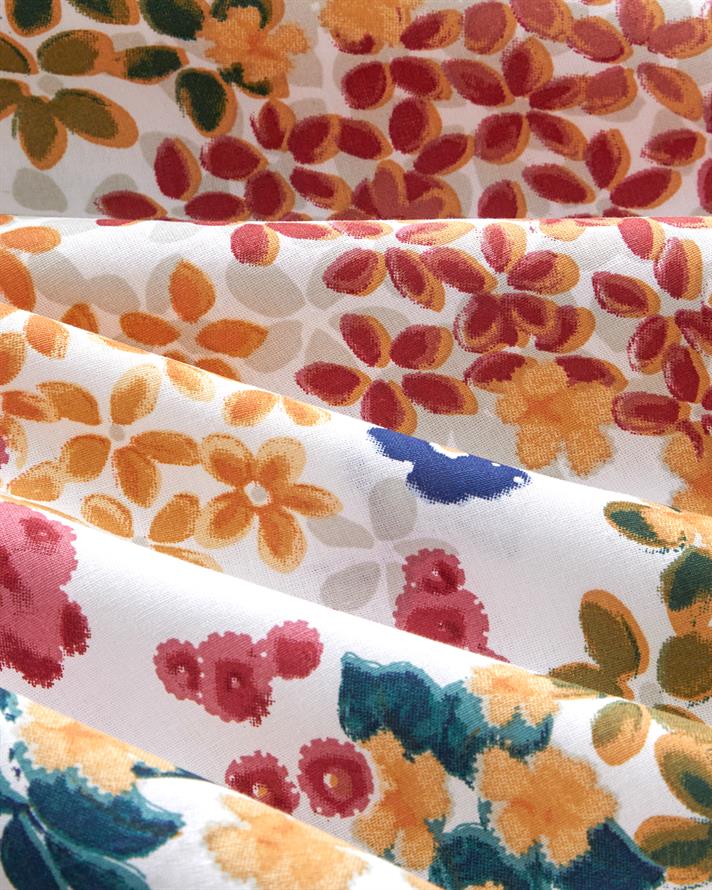 Spring Awakening Cu Bumbac Double Set Lenjerie De Pat 200x220 cm Verde - Roșu