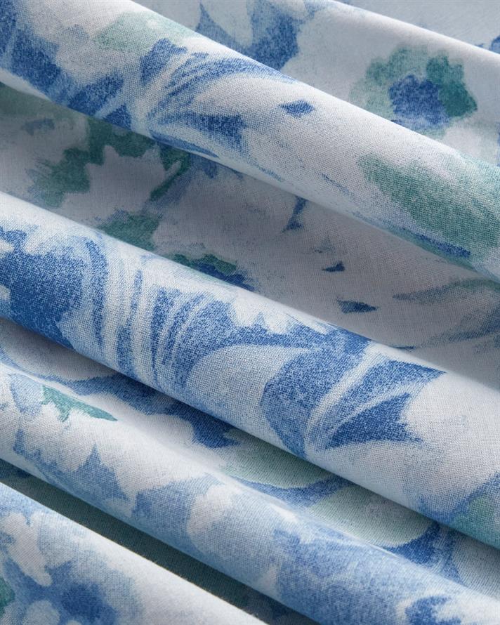 Chaotic Garden Cu Bumbac Double Set Lenjerie De Pat 200x220 cm Albastru - Verde