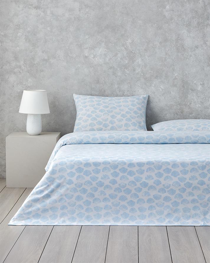 Cu Bumbac Double Set Lenjerie De Pat 200x220 cm Albastru