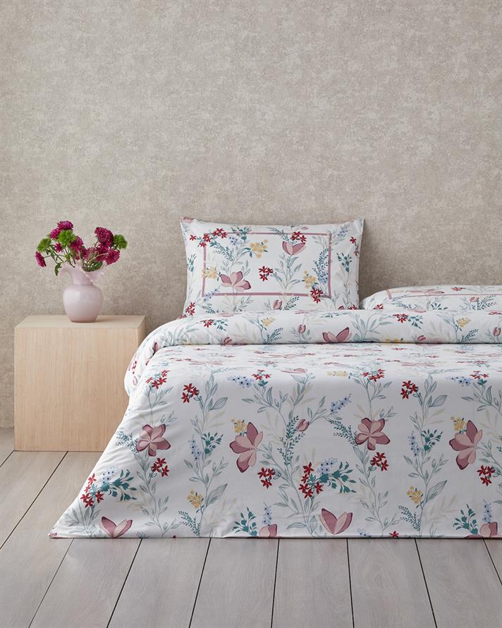 Petal Paradise Cu Bumbac Double Set Lenjerie De Pat 200x220 cm Roz