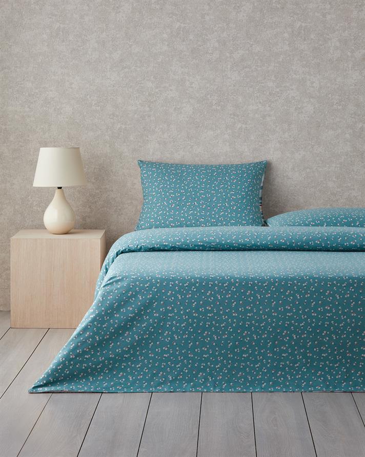 Wildflower Dream Cu Bumbac Double Set Lenjerie De Pat 200x220 cm Verde