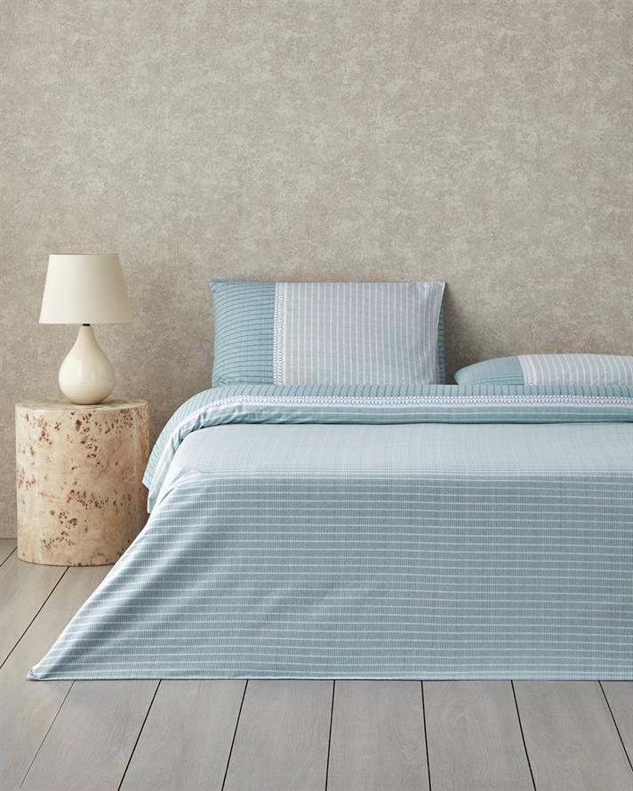 Linear Harmony Cu Bumbac Double Set Lenjerie De Pat 200x220 cm Verde