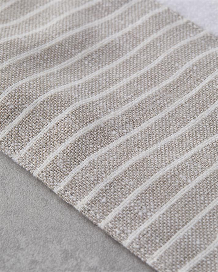 Natural Stripe Cu Bumbac Prosop De Mâini 30x50 cm Alb