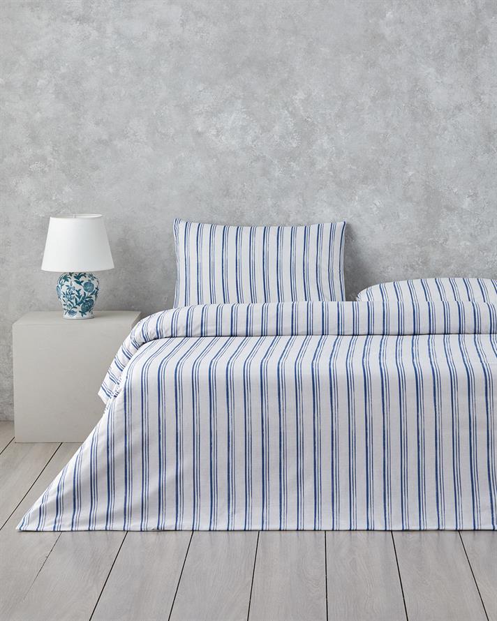 Cu Bumbac Single Set Lenjerie De Pat 160x220 cm Albastru