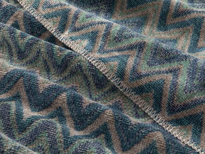 Cult Zigzag Cu Bumbac Double Pătură 200x220 cm Albastru
