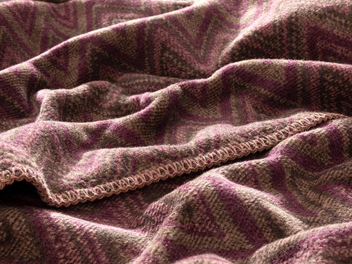 Cult Zigzag Cu Bumbac Single Pătură 150x200 cm mov