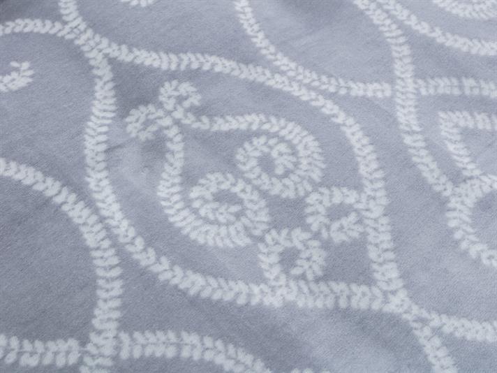 Curlicue În Relief Single Pătură 150x200 cm Gri