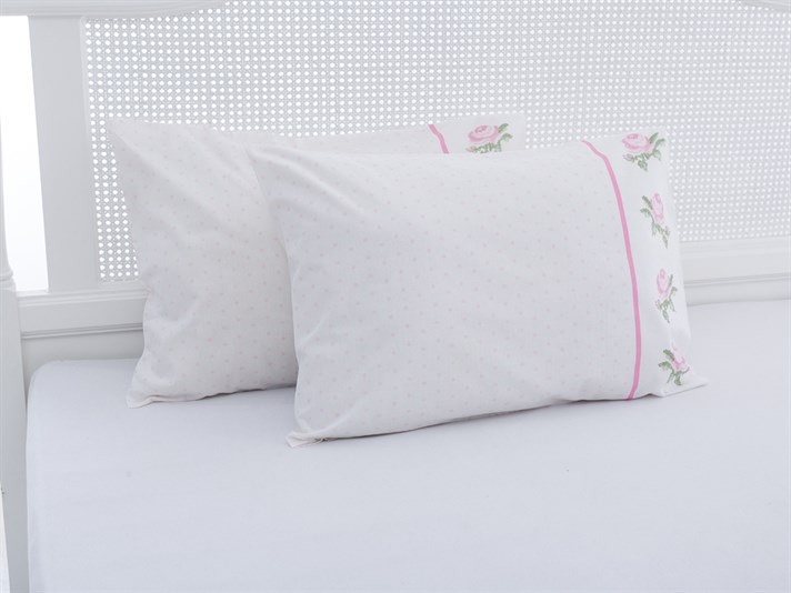 Cusatura de trandafir Cu Bumbac Cu 2 Piese Față De Pernă 50x70 cm Roz