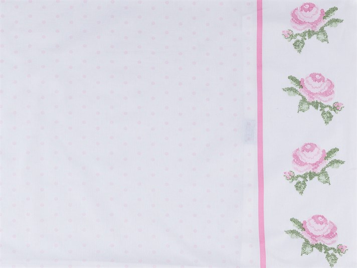 Cusatura de trandafir Cu Bumbac Cu 2 Piese Față De Pernă 50x70 cm Roz