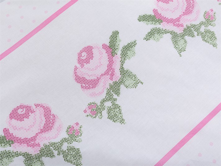 Cusatura de trandafir Cu Bumbac Double Lenjerie De Pat 200x220 cm Roz
