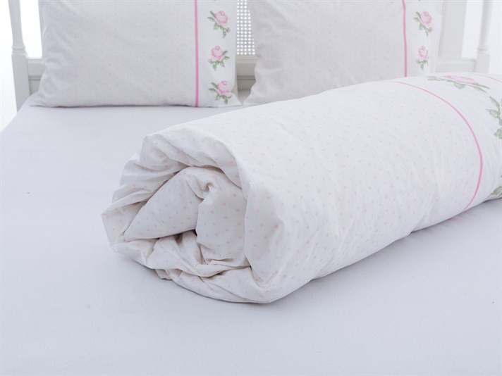 Cusatura de trandafir Cu Bumbac Double Lenjerie De Pat 200x220 cm Roz
