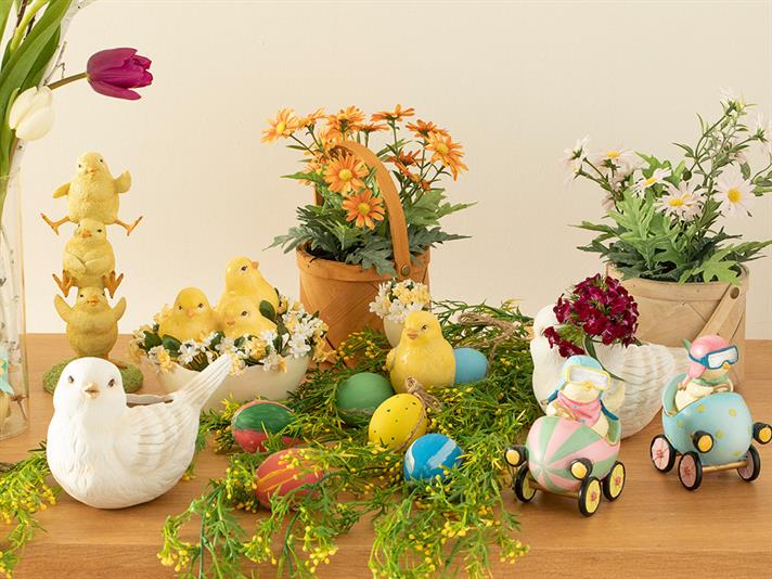 Figurină decorativă, Cute Birds, polirăsină, 15.7x9.2x12 cm, alb