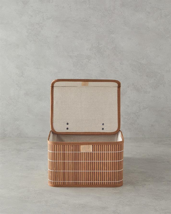 Cutie de depozitare, Hardwood, bambus, 28x20x18 cm, maro