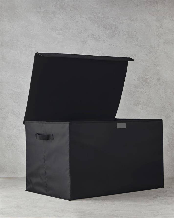 Cutie de depozitare, Sylvia, poliester, 62x38,5x36,5 cm, negru