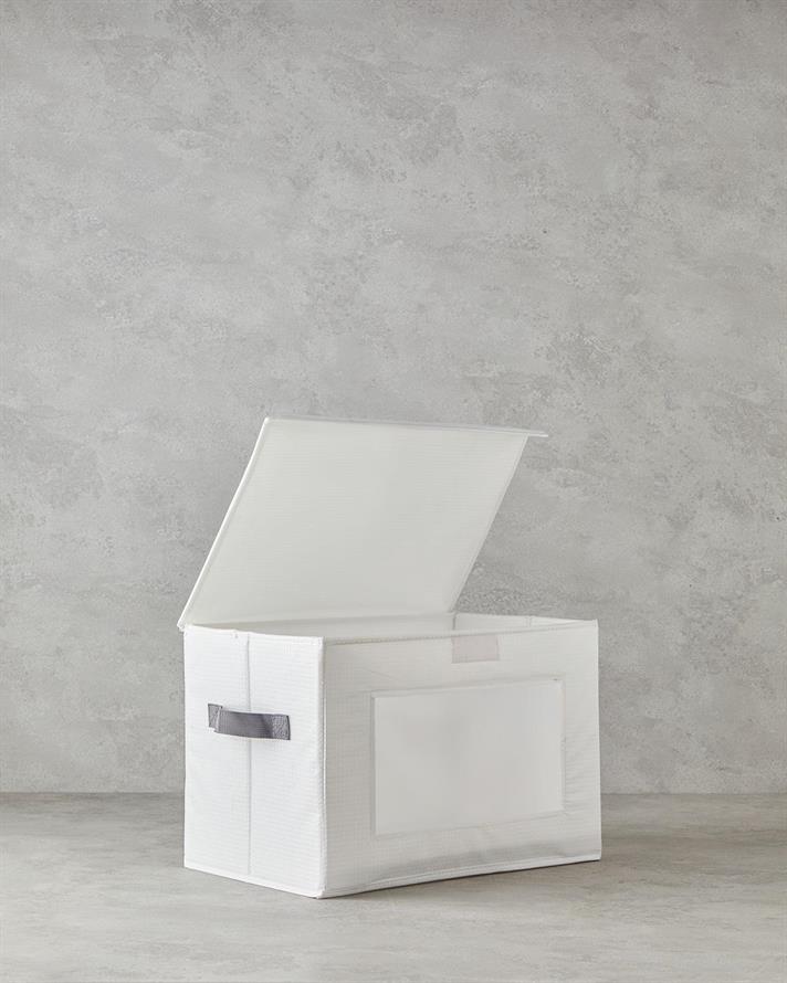 Cutie de depozitare, Tiara, poliester, 38x25 cm, alb