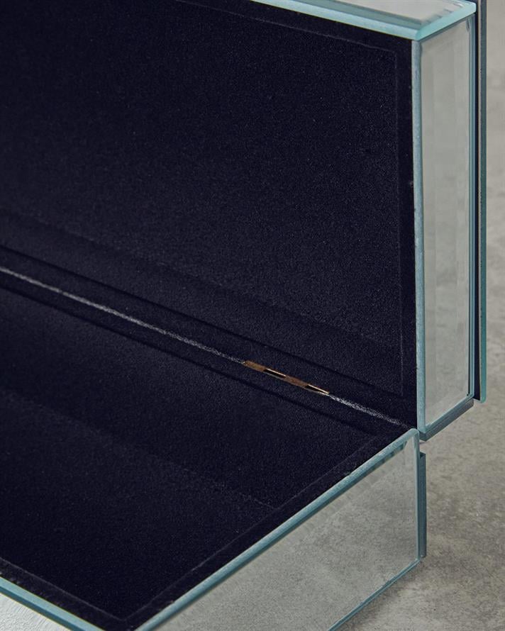 Kate With Mirror Decorative Box 21x13x9 cm Silver