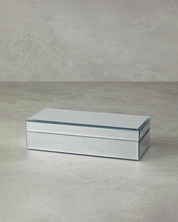Kate With Mirror Decorative Box 21x13x9 cm Silver