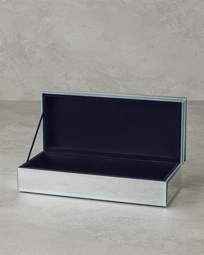 Kate With Mirror Decorative Box 21x13x9 cm Silver
