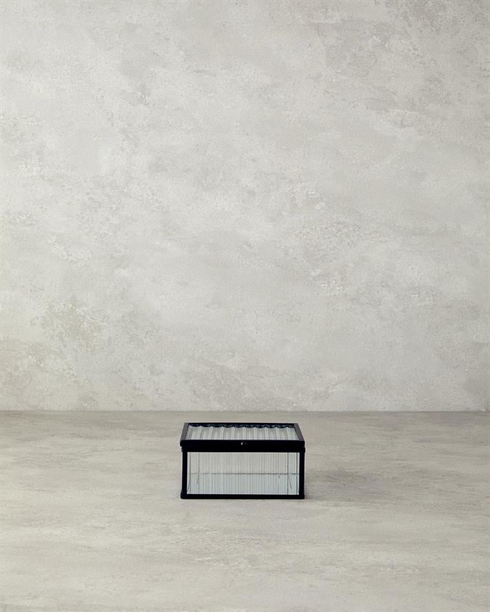 farmec Sticlă Cutie Decorativă Negru