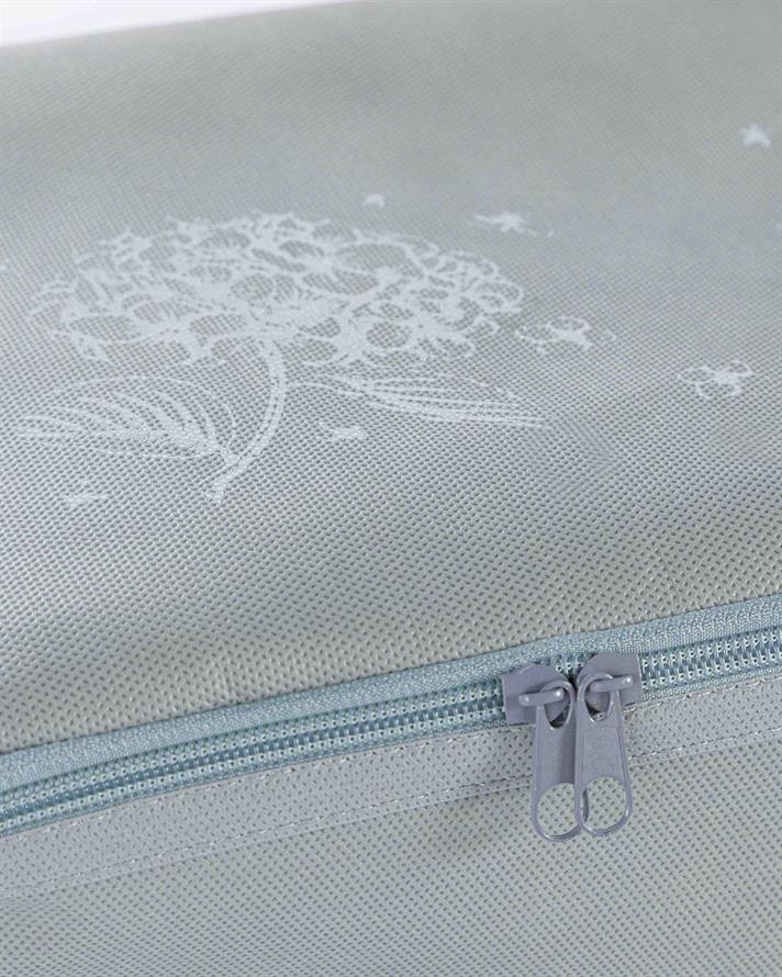 Cutie depozitare textile, Hortensia, polipropilena, 30x22x18 cm, gri
