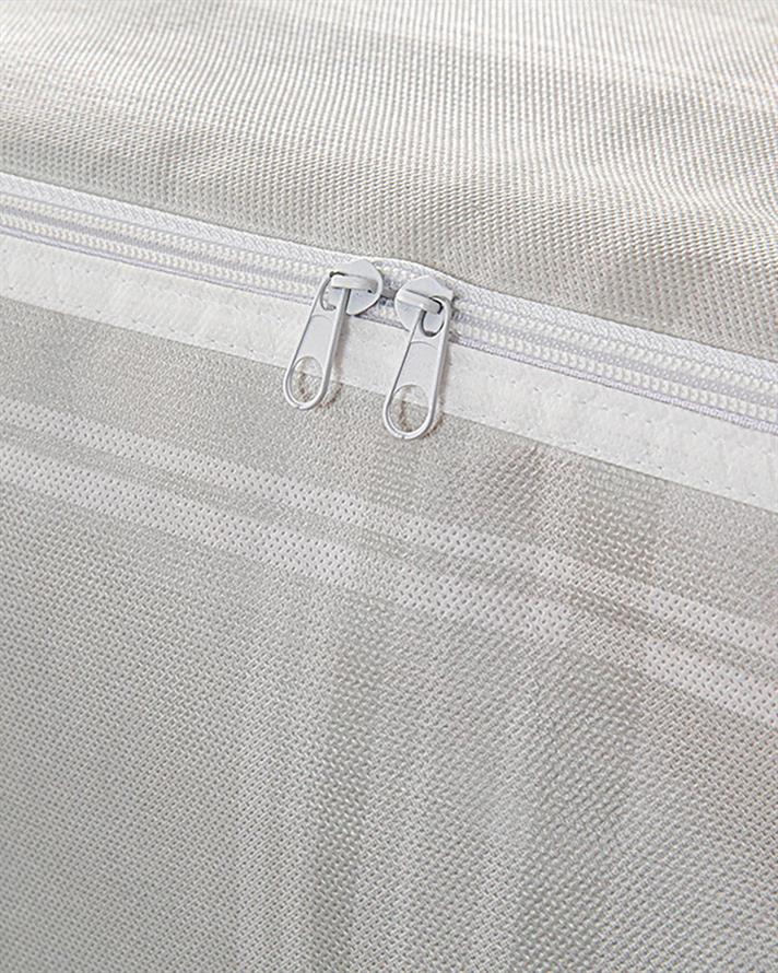 Cutie depozitare textile, Plaid Lines, polietilena, 30x22x18 cm, gri