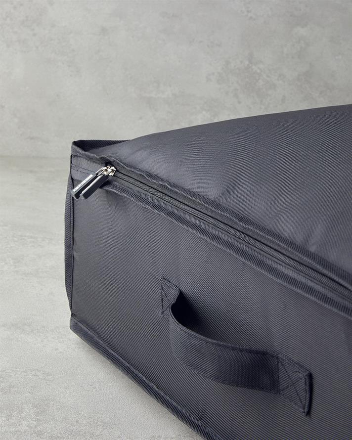 Cutie depozitare textile, Sylvia, poliester, 100x45x15 cm, negru