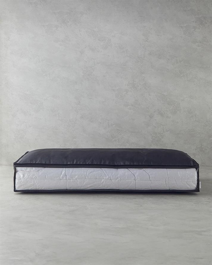 Cutie depozitare textile, Sylvia, poliester, 100x45x15 cm, negru