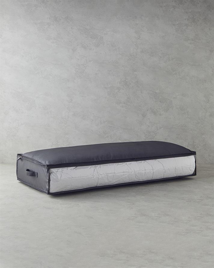 Cutie depozitare textile, Sylvia, poliester, 100x45x15 cm, negru