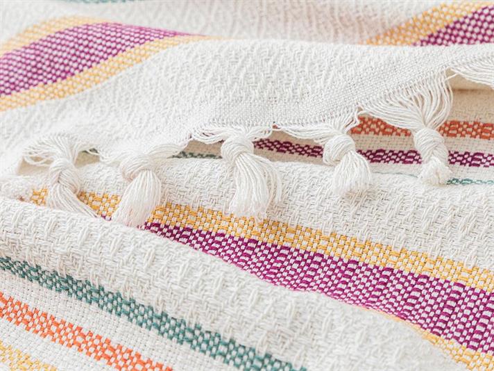 Cuvertură pat, King size, Laria, bumbac-acril, 240x260 cm, portocaliu