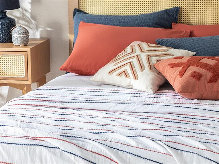 Cuvertură pat, pentru o persoană, Essence, bumbac, 160x240 cm, alb